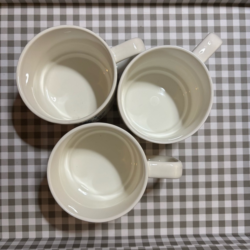 Indigo set of 3 white stackable expression mugs - Picture 3 of 6
